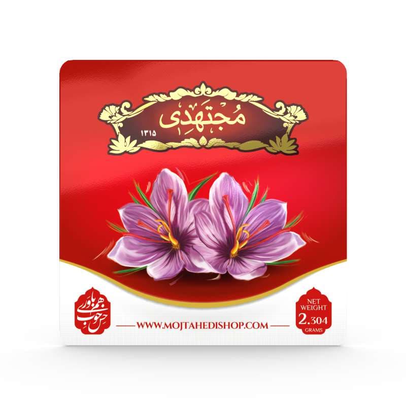 خرید زعفران نیم مثقالی پاکتی مجتهدی