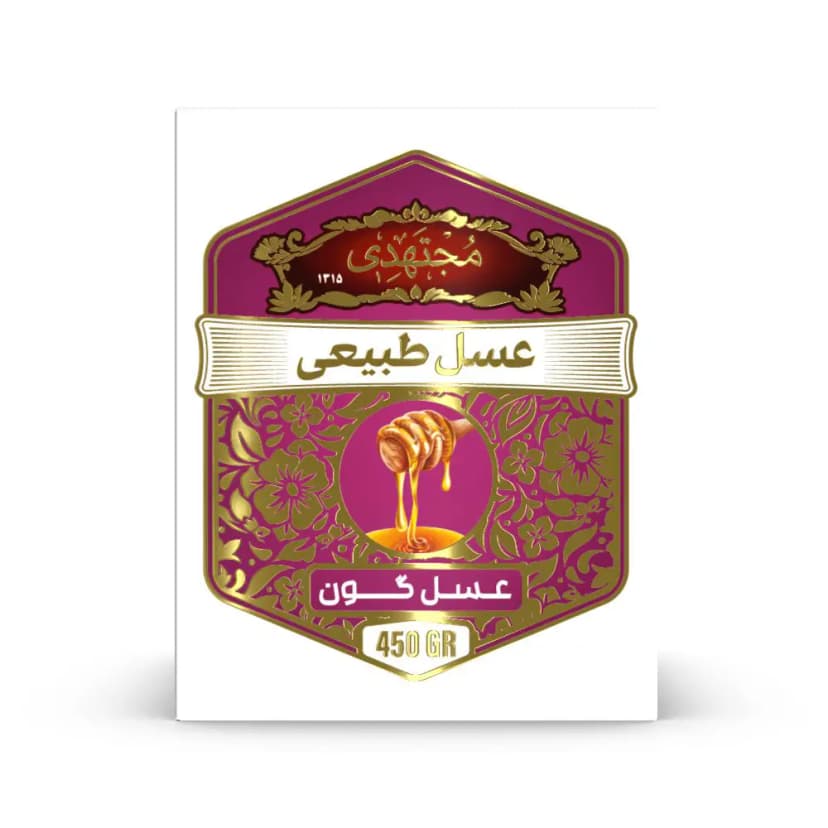 عسل گون 450 گرمی مجتهدی روبرو