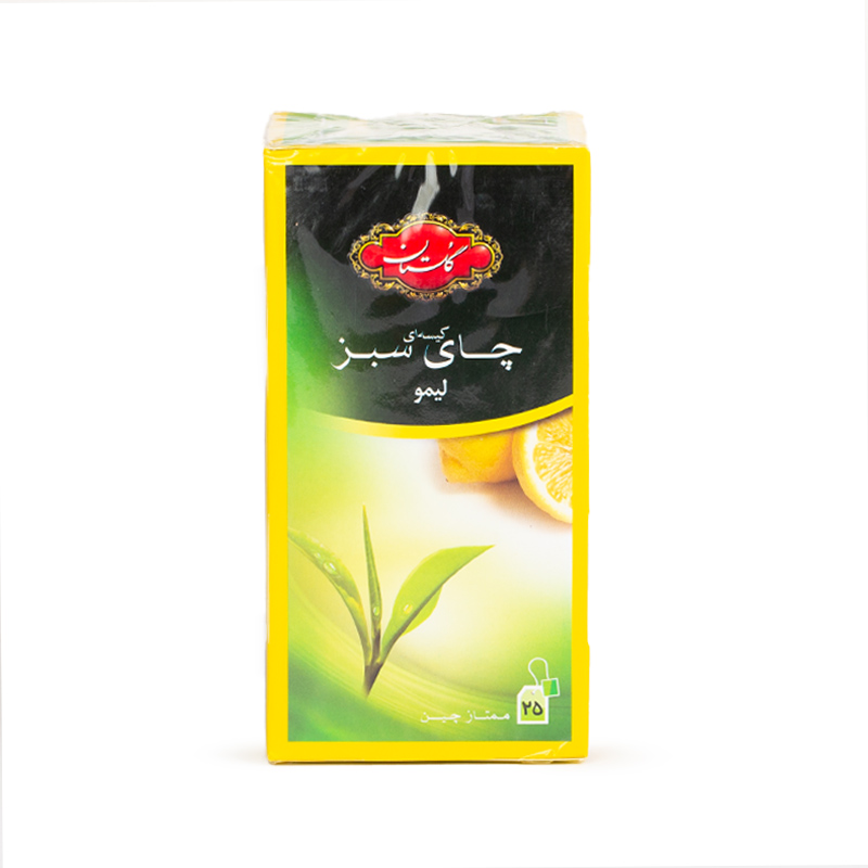 جعبه چای سبز خالص کیسه ای 25 عددی گلستان