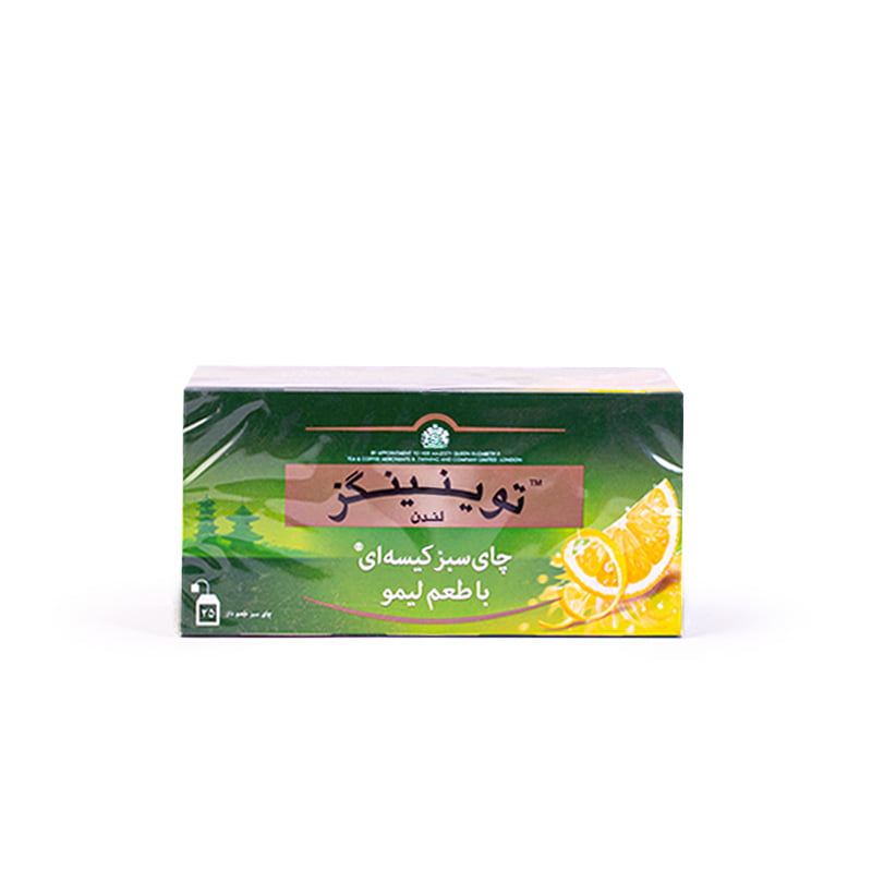 چای سبز کیسه ای با طعم لیمو 25 عددی توینینگز 1