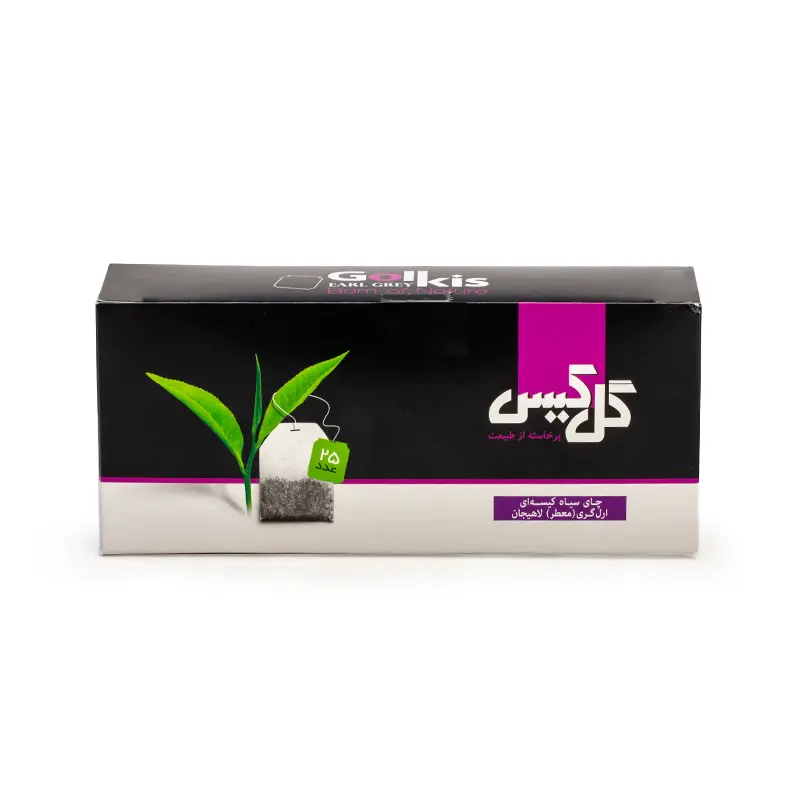 تی بگ 25 عددی چای سیاه لاهیجان معطر (ارل گری) گل کیس