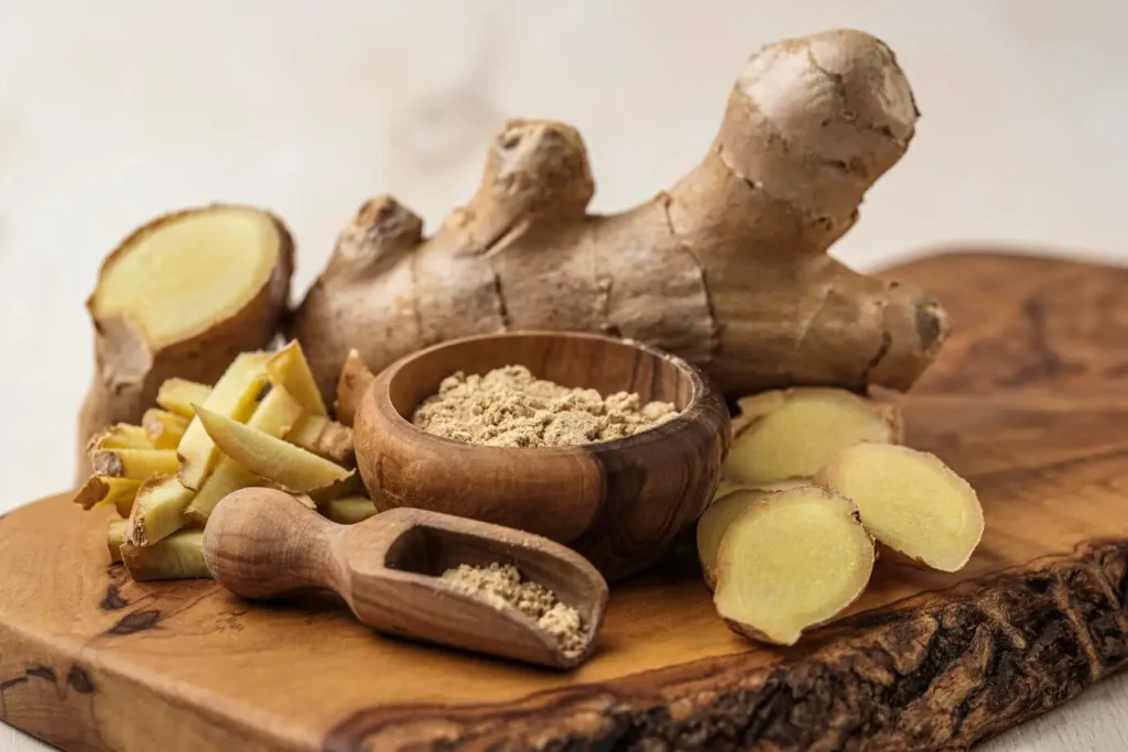 چوب و پودر زنجبیل