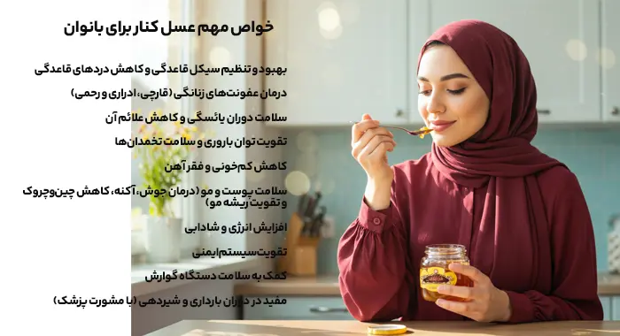 خواص عسل کنار برای زنان